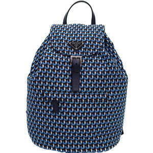 PRADA Two Pocket Tessuto Backpack Rucksack Daybag Black